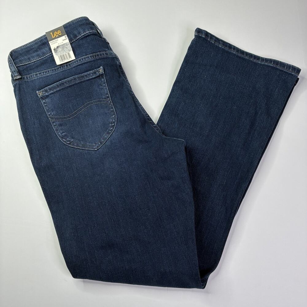 Lee Bootcut Women’s Jeans Size 12 Short Blue Mid Rise Stretch Classic Denim